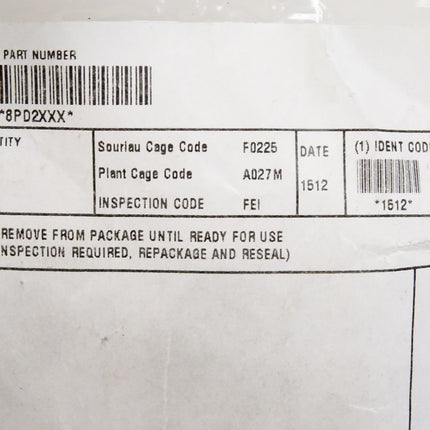 Souriau Steckverbinder F0225 8PD2XXX / Neu OVP