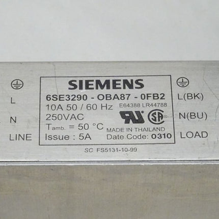 Siemens 6SE3290-0BA87-0FB2 Netzfilter 6SE3 290-0BA87-0FB2 / 10A / 250VAC