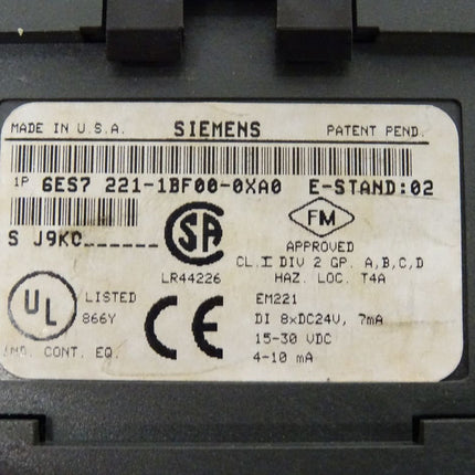 Siemens Simatic S7 6ES7221-1BF00-0XA0 / 6ES7 221-1BF00-0XA0