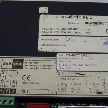 SAE Elektronik GmbH MT-40 / MT-40-TTY/RS-2