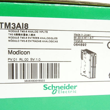 Schneider Electric Modicon TM3AI8 Analoges Eingangsmodul / Neu OVP