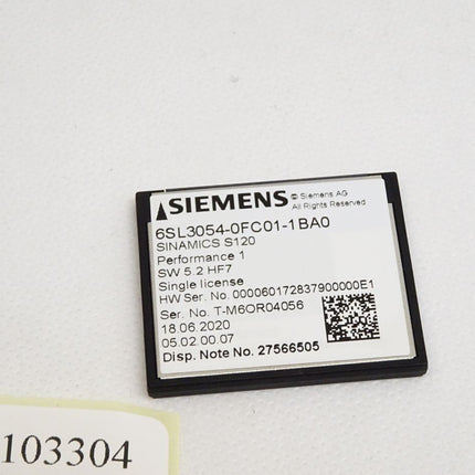 Siemens 6SL3054-0FC01-1BA0 SINAMICS S120 CompactFlash