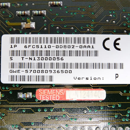 Siemens 6FC5110-0DB02-0AA1 Version P / E:J