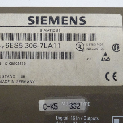 Siemens SIMATIC S5 6ES5306-7LA11 / IM 306 / 6ES5 306-7LA11 E-Stand: 05