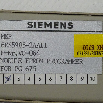 Siemens 6ES5985-2AA11 Module Eprom Programmer 6ES5 985-2AA11 E:02