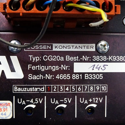 Gossen Konstanter CG20a 3838-K9380 4665 881 B3305