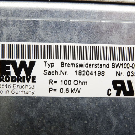 SEW Eurodrive Bremswiderstand 18204198 100 Ohm 0.6kW BW100-006-T BW100006T