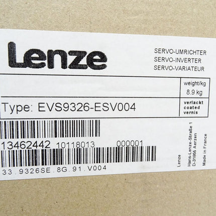 Lenze Servoumrichter 9300 11kW EVS9326-ESV004 13462442 / Neu OVP