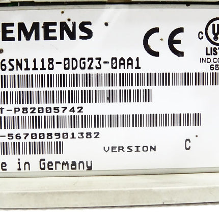 Siemens 6SN1118-0DG23-0AA1 Version C Simodrive 611-D Regelungseinschub