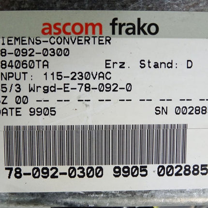 Siemens Sinumerik 840C/840CE Flachbedientafel CCFL 6FC5103-0AB03-0AA3 Version A