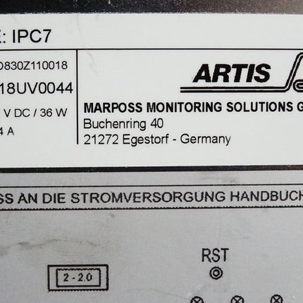 Artis Marposs Control Panel IPC7 O830Z110018 223 x 153 mm 7"