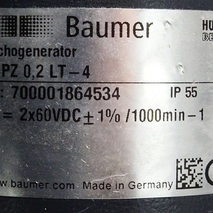 Baumer Electric Tachogenerator TDPZ 0,2 LT-4