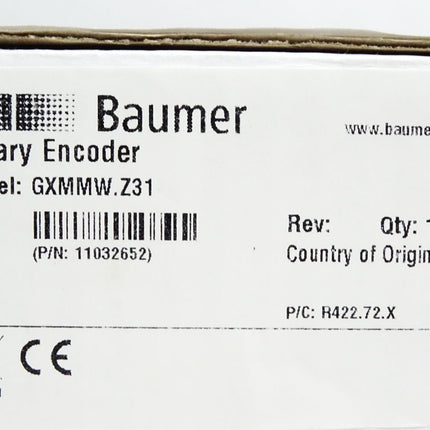 Baumer Rotary Encoder GXMMW.Z31 11032652 / Neu OVP