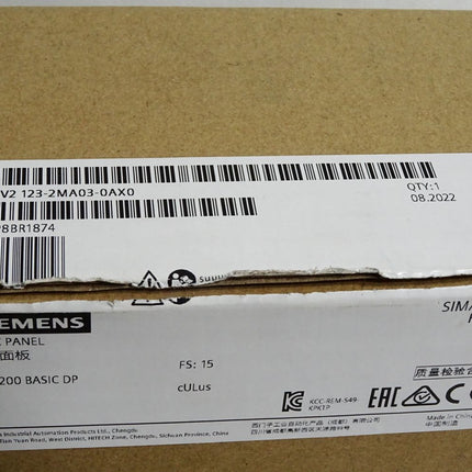 Siemens KTP1200 Basic DP Panel 6AV2123-2MA03-0AX0 6AV2 123-2MA03-0AX0 / Neu OVP