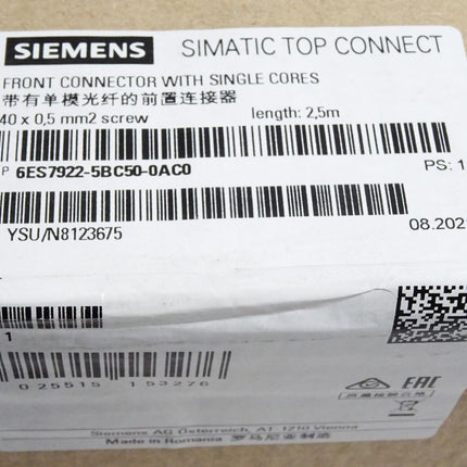 Siemens Top Connect 6ES7922-5BC50-0AC0 6ES7 922-5BC50-0AC0 / Neu OVP versiegelt