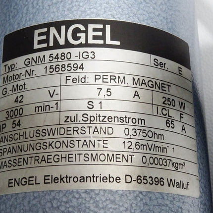 Engel GNM5480-IG3 GNM 5480 3000min-1 GleichstromMotor /Unbenutzt mit Lagerspuren