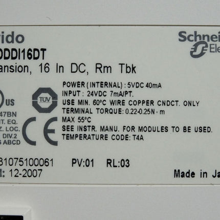 Schneider Electric Twido TWDDDI16DT discrete input module