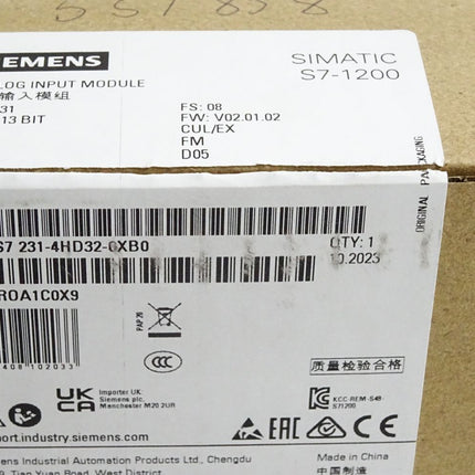 Siemens S7-1200 SM1231 6ES7231-4HD32-0XB0 6ES7 231-4HD32-0XB0 / Neu OVP