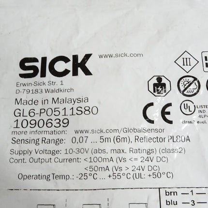 Sick 1090639 GL6-P0511S80 Lichtschranke / Neu OVP