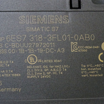 Siemens S7-300 CPU319F-3 6ES7318-3FL01-0AB0 6ES7 318-3FL01-0AB0