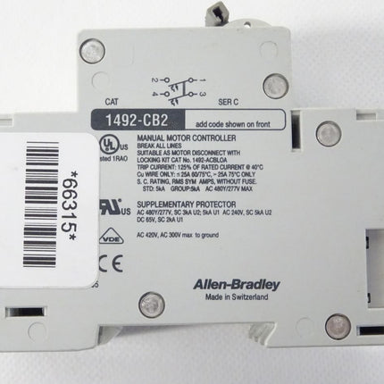 Allen Bradley 1492-ACBH1 + 1492-CB2G040 Schutzschalter