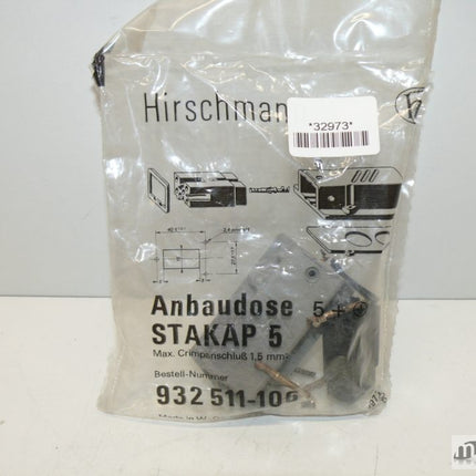 NEU/OVP Hirschmann 932511-106 Anbaudose STAKAP 5