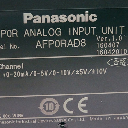 Panasonic FP0R Analog Input Unit AFP0RAD8 / Neu OVP