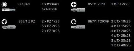 Wera 05057432001 Bit-Check 30 Wood 2 30-teiliges Set