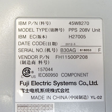 Fuji Electric IBM 45W8270 PPS 208V H27005