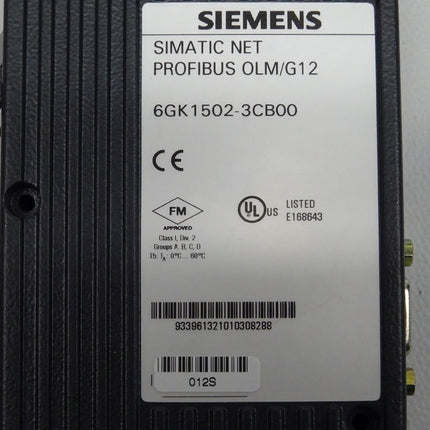 Siemens 6GK1502-3CB00 Simatic NET Profibus OLM/G12 6GK1 502-3CB00