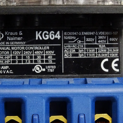 Kraus & Naimer KG64 B T104/01 KG64B.T104/01 Hauptschalter