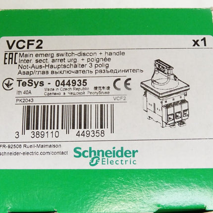 Schneider Not-Aus Hauptschalter TeSys 044935 VCF2 / Neu OVP