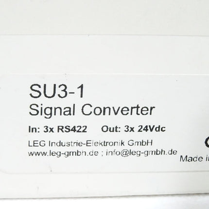LEG Industrie-Elektronik SU3-1 Signalumsetzer RS422 auf 24V (HTL) / 5V (TTL) / Neu OVP - Maranos.de