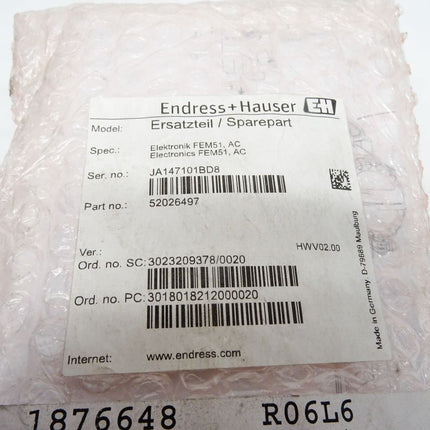 Endress+Hauser Elektronik FEM51, AC 2-Leiter / 52026497 / Neu OVP versiegelt