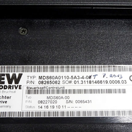 SEW Eurodrive Umrichter Movidrive 11kW MDS60A0110-5A3-4-0T MDS60A-00 08227020 MDX60A0110-503-4-00 08226857 + MDS + DIP