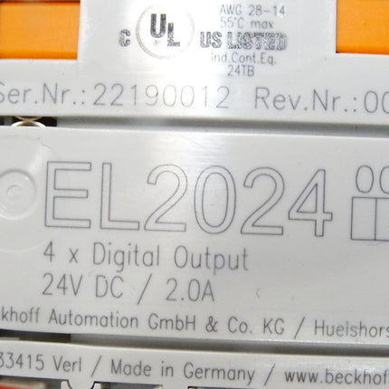 Beckhoff EL2024 0000 digitale Ausgangsklemme / Neu OVP