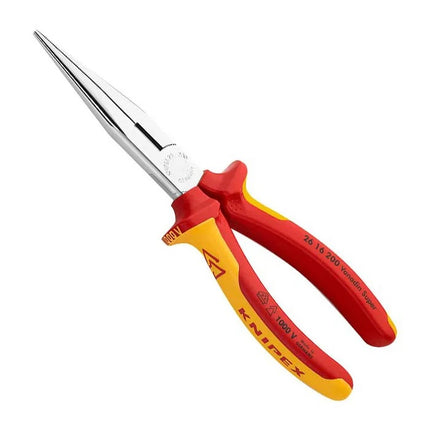 Knipex 26 16 200 VDE - Flachrundzange mit Schneide Storchschnabelzange 2616200