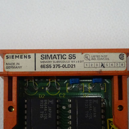 Siemens Simatic S5 6ES5375-0LD21 Memory Submodule 16Kx8BIR E: 04 6ES5 375-0LD21