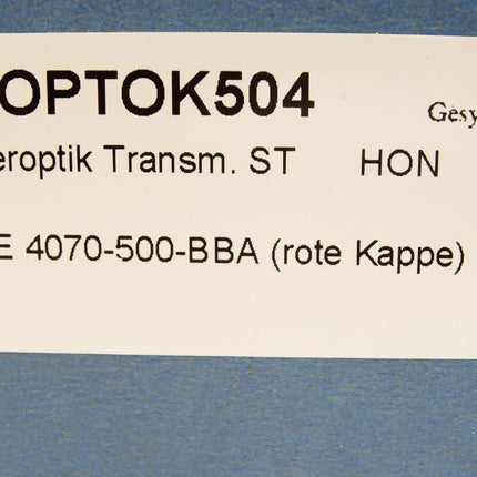 Gesytec A-OPTOK504 Fiberoptik Transmitter ST HFE4070-500-BBA / Neu