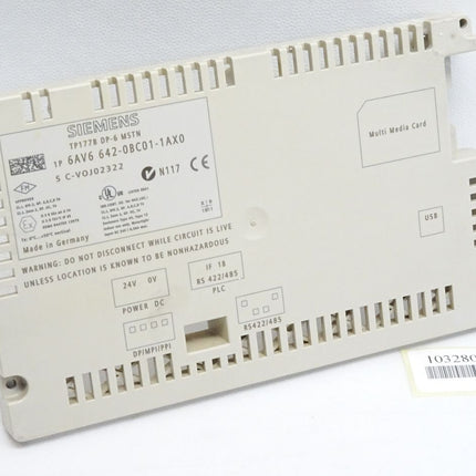 Siemens Backcover Rückschale Panel TP177B DP-6 MSTN 6AV6642-0BC01-1AX0 6AV6 642-0BC01-1AX0