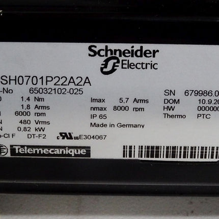 Schneider Electric Servomotor BSH0701P22A2A 65032102-025 6000rpm / Neuwertig