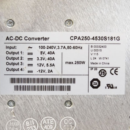 Power One AC-DC Converter CPA250-4530S181G 250W