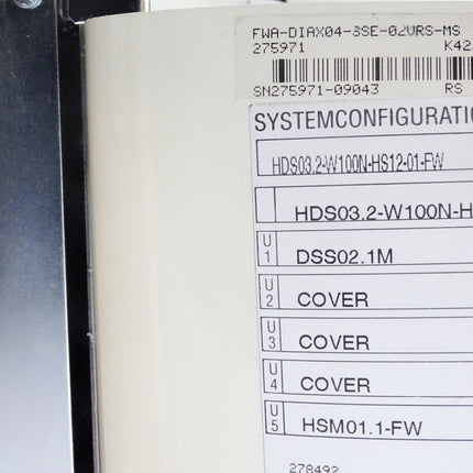 Rexroth Indramat Antriebsregelgerät HDS03.2-W100N-HS12-01-FW / Neu OVP