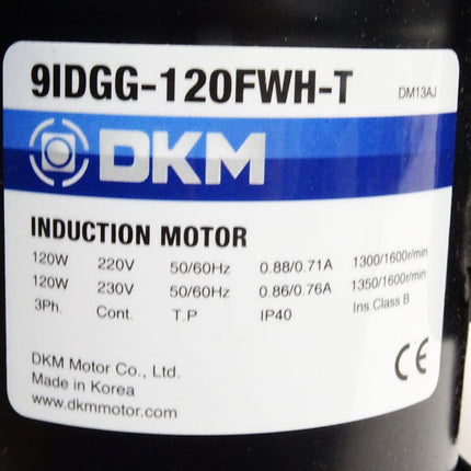 DKM 9WHD15-030 9IDGG-120FWH-T Induction Motor 1300r/min / Neuwertig