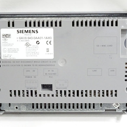 Siemens Panel TP277 -6" 6AV6643-0AA01-1AX0 6AV6 643-0AA01-1AX0