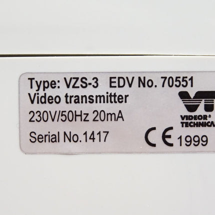 VT Videor Technical Video Transmitter VZS-3 70551 / Neu OVP