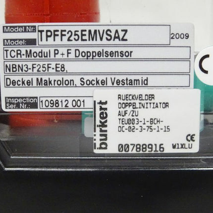 Bürkert TCR-Modul TPFF25EMVSAZ Doppelsensor NBN3-F25F-E8 neu