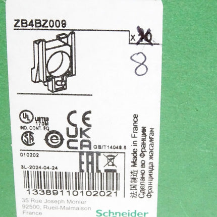 Schneider Electric Befestigungsflansch ZB4BZ009 Inhalt:8 Stück / Neu OVP