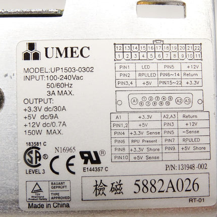 Umec UP1503-0302 5882A026 Power Supply 150W