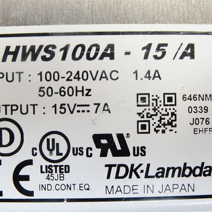 TDK-Lambda HWS100A-15/A